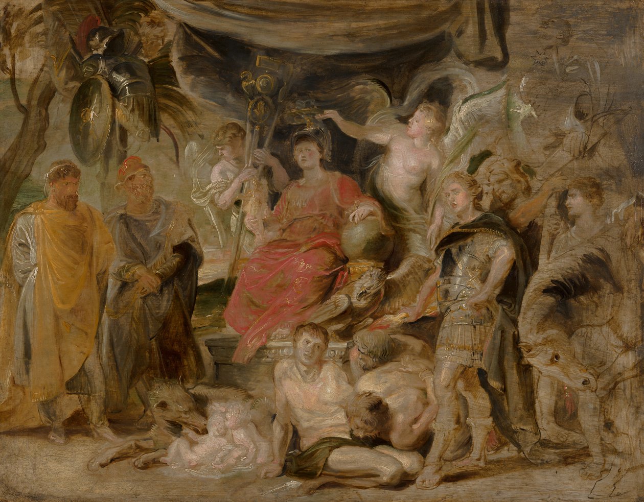 Triumf Říma: Mladý císař Konstantin vzdává hold Římu od Peter Paul Rubens