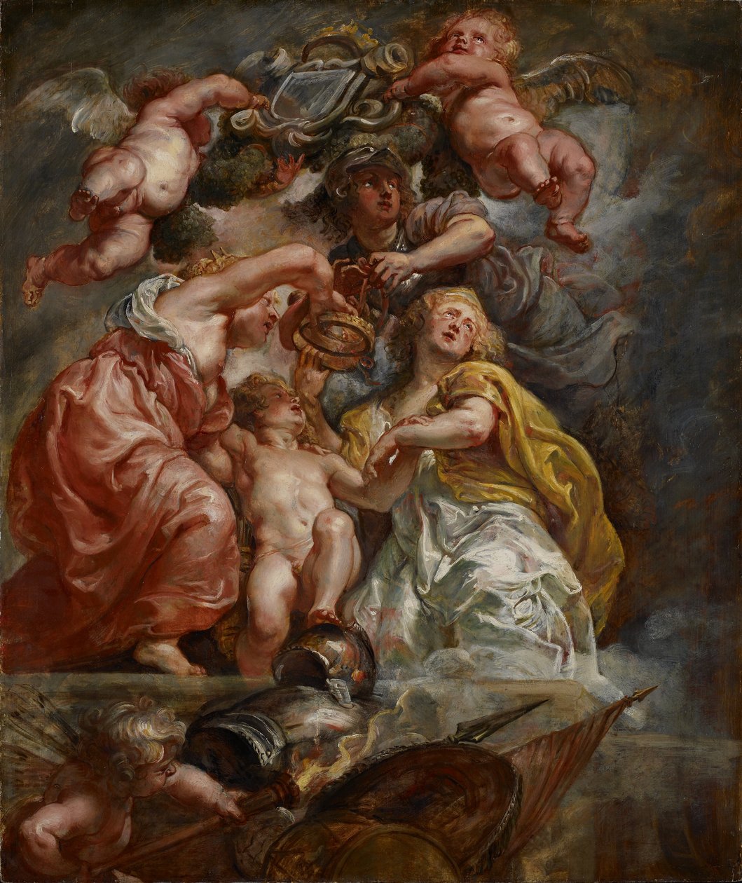 Unie Anglie a Skotska (Karel I. jako princ z Walesu), c.1633-34 (olej na dubovém panelu) od Peter Paul Rubens