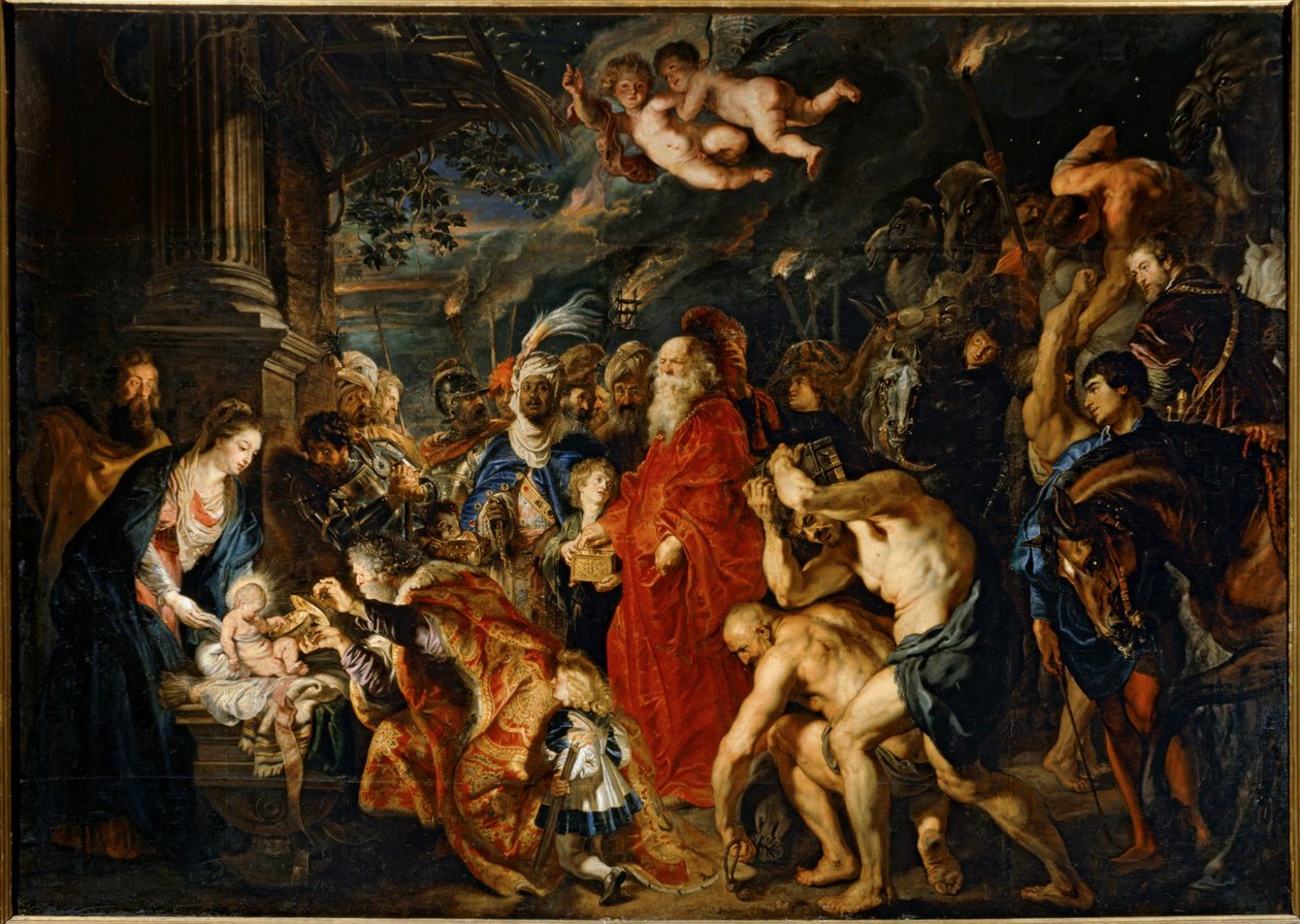 Klanění tří mudrců (malba na plátně) od Peter Paul Rubens