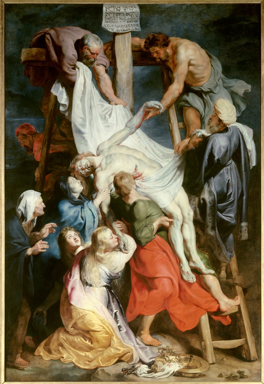 Sestup kříže. Obraz Pierre Paul (Pierre-Paul) Rubens (nebo Peter Paul nebo Petrus Paulus) (1577-1640) od Peter Paul Rubens
