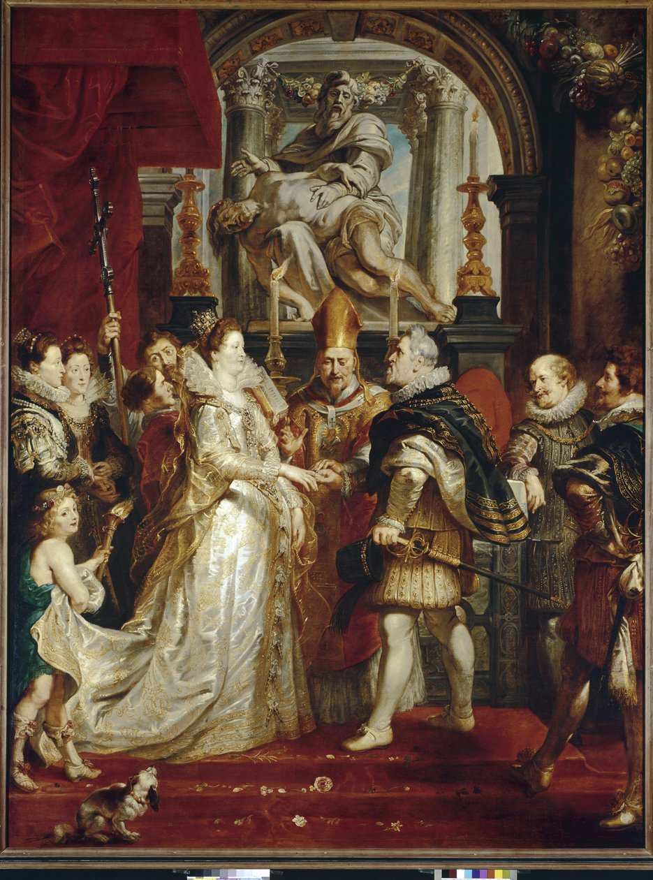 Sňatek Marie De Medici a Jindřicha IV. (olej na plátně). od Peter Paul Rubens