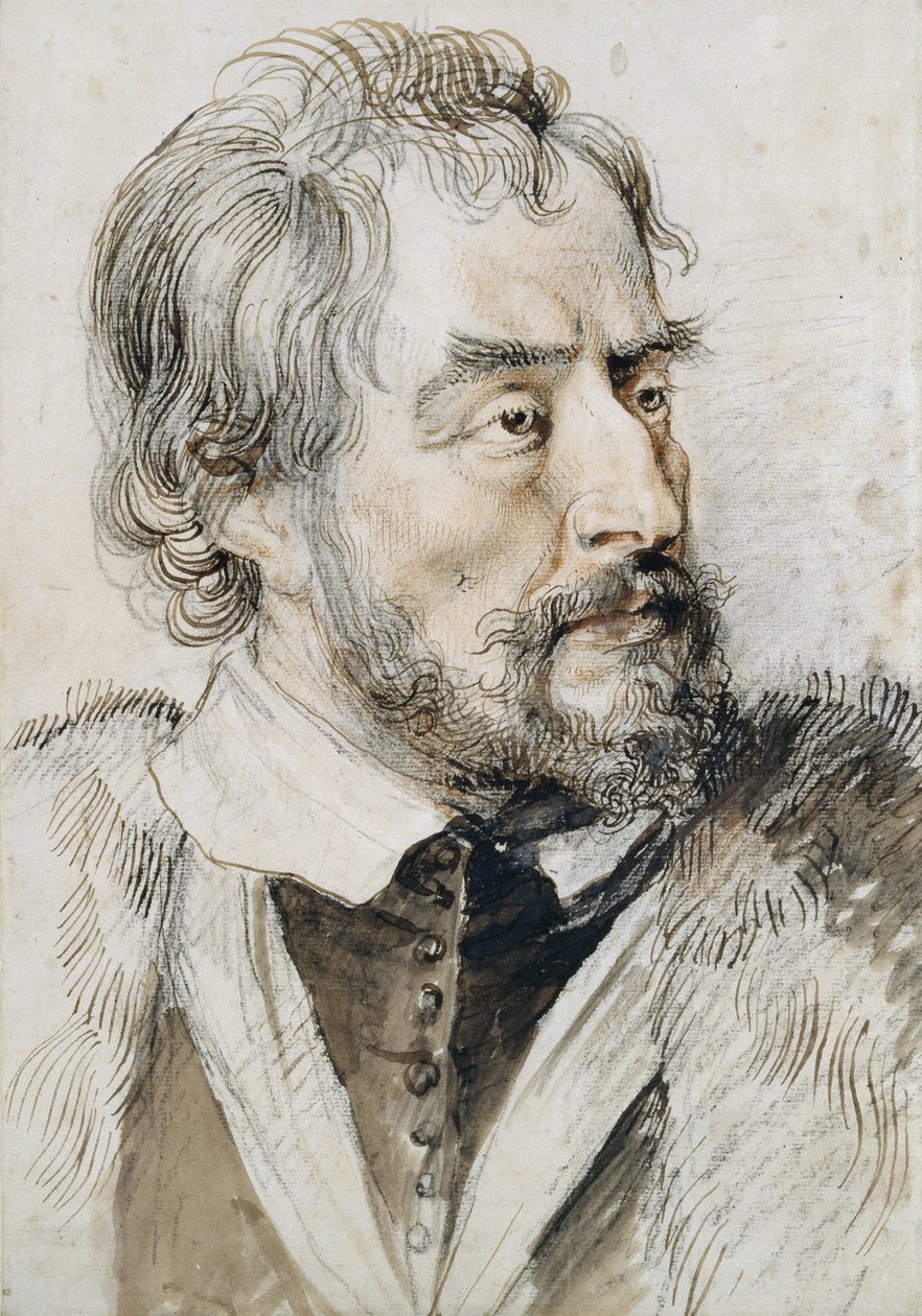 Thomas Howard (1585-1646) 2. hrabě z Arundel (tužka, pero a inkoust a mytí na papíře) od Peter Paul Rubens