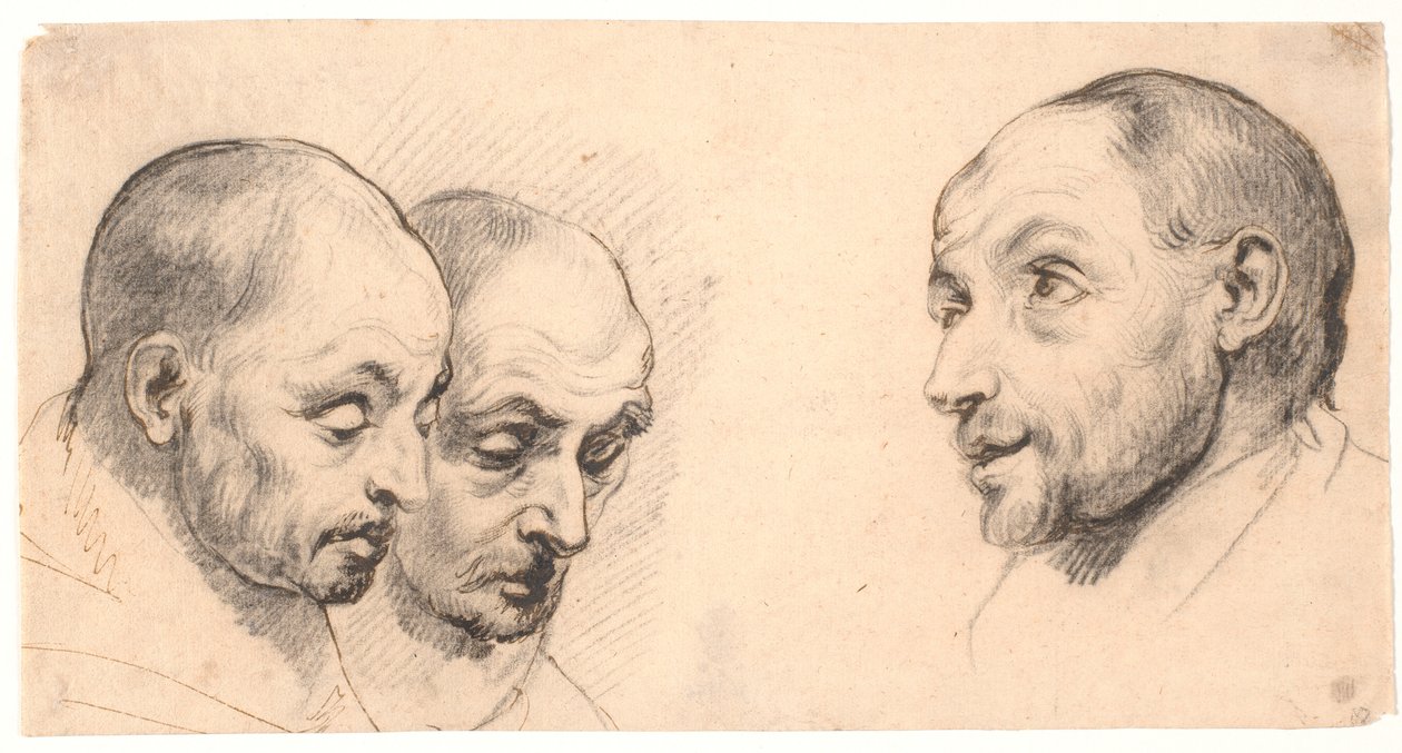 Tři lidské hlavy od Peter Paul Rubens
