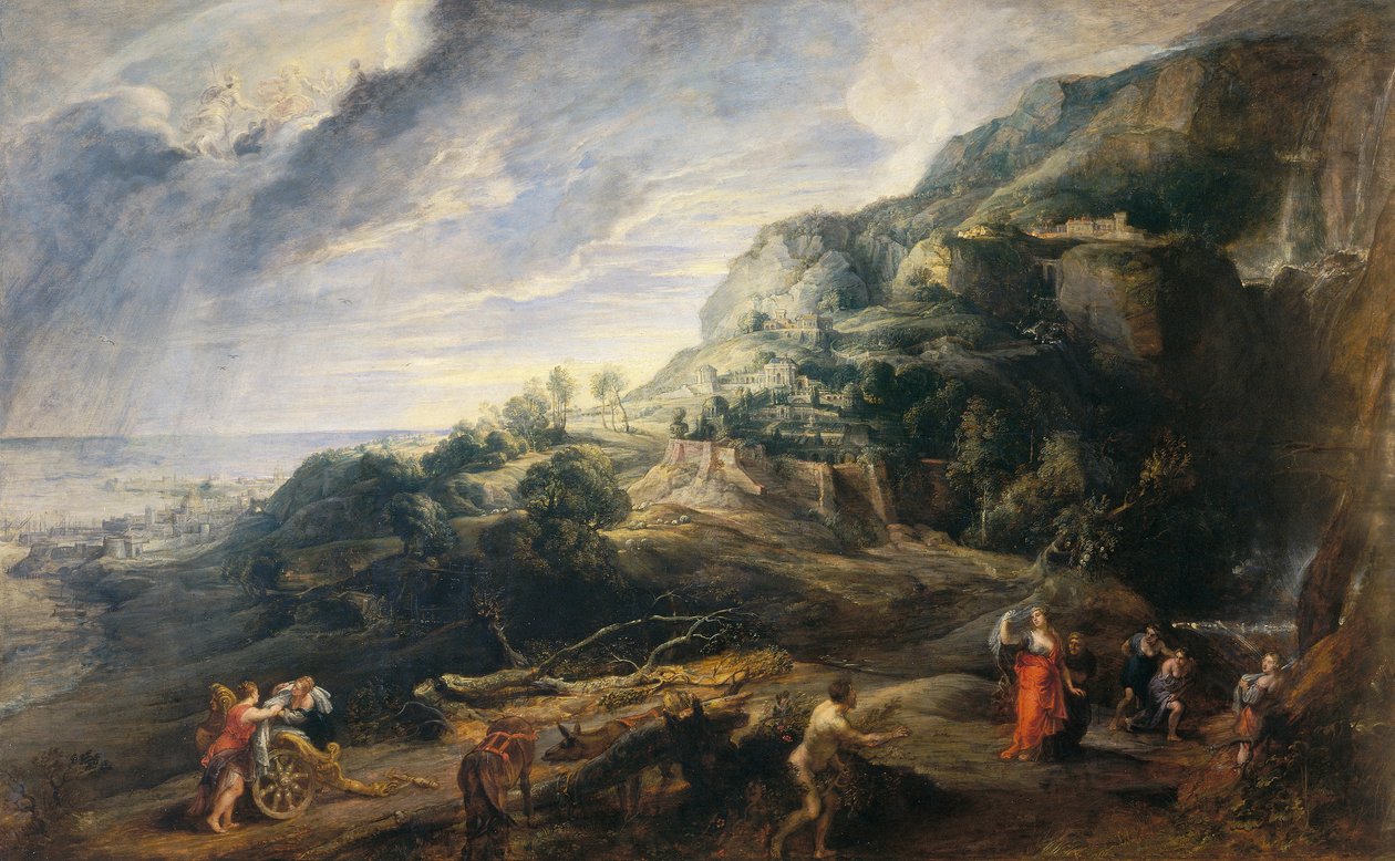 Odysseus na ostrově Faiačanů od Peter Paul Rubens