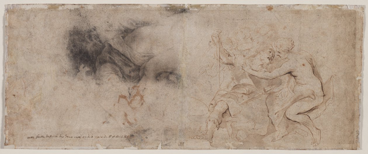 Venus odzbrojující Mars, studie závěsů (verze) od Peter Paul Rubens