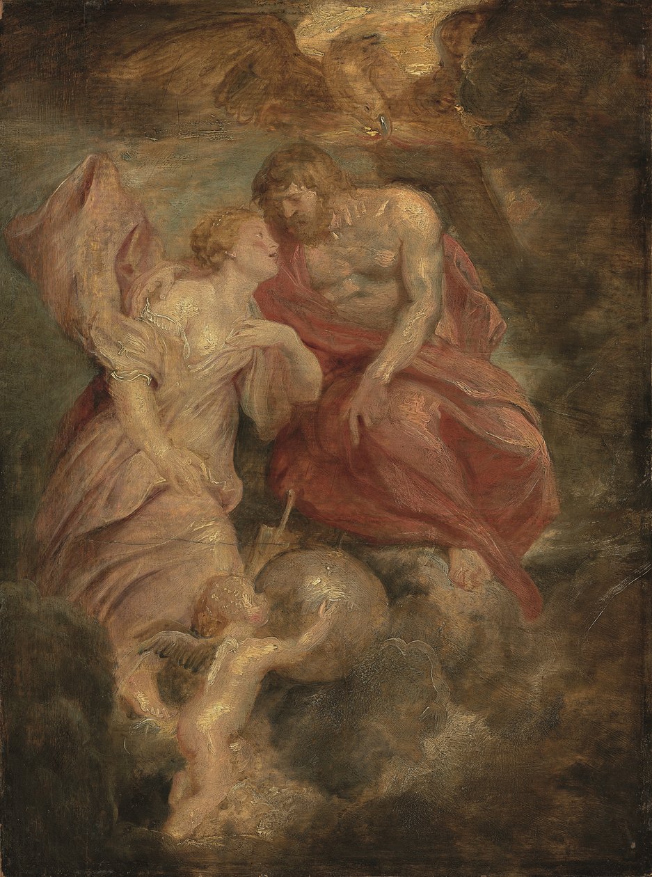 Venuše prosící Jupiter (olej na dubovém panelu) od Peter Paul Rubens