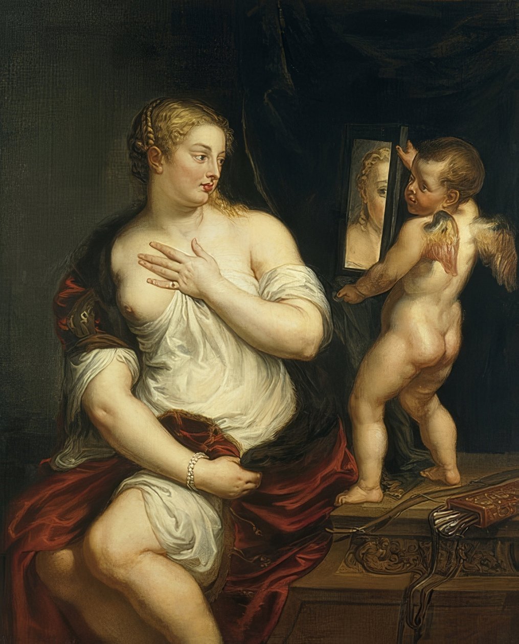 Venuše a Amor. Kolem roku 1606-11 od Peter Paul Rubens