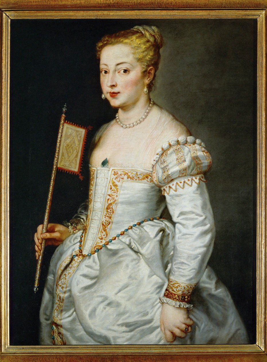 Mladá žena s vějířem, asi 1612-14 (malba na plátně) od Peter Paul Rubens