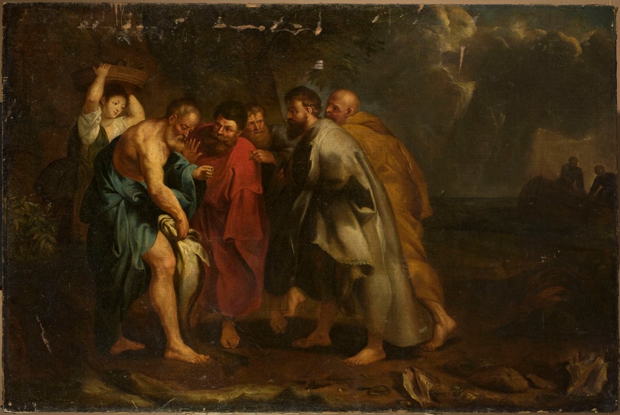 Nalezení mince uvnitř ryby apoštoly od Peter Paul Rubens