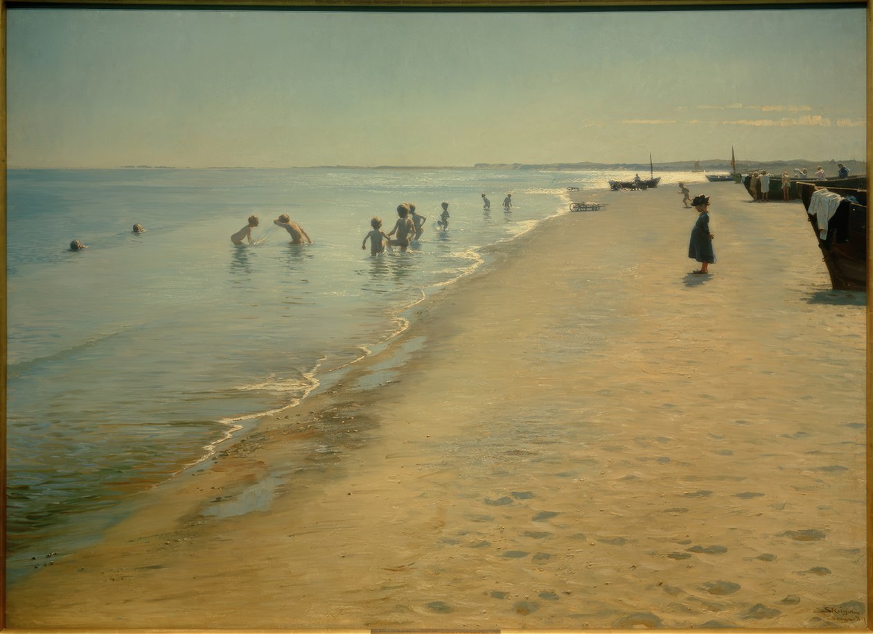 Letní den na jižní pláži Skagen od Peder Severin Krøyer