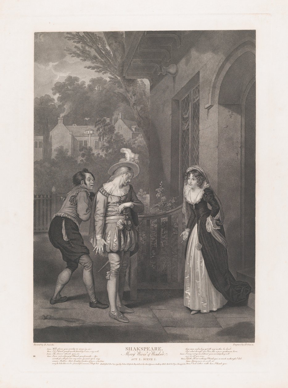Anne Page, Slender and Shallow Shakespeare, Merry Wives of..., poprvé publikováno 1792, znovu vydáno 1852. od Peter Simon