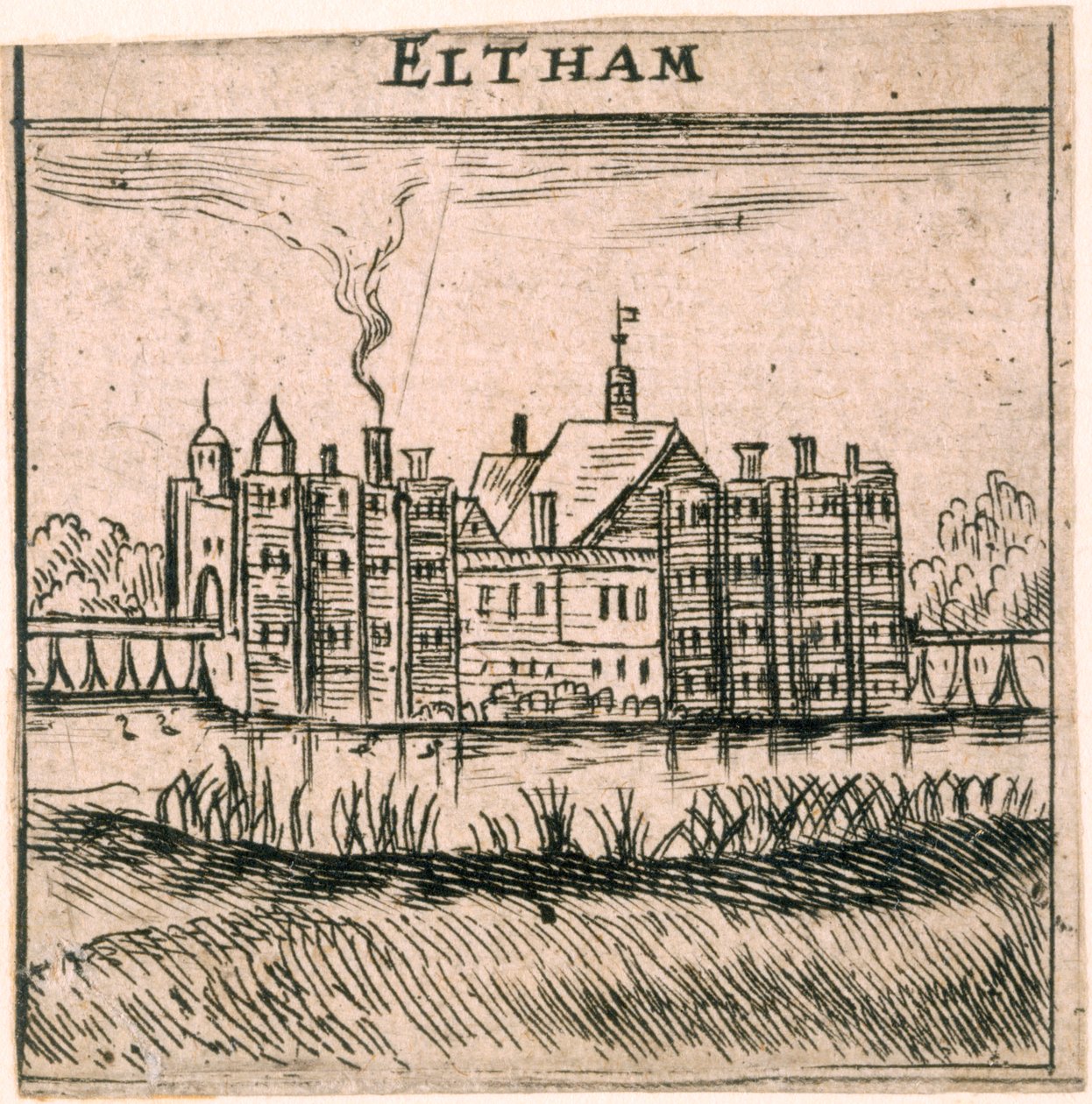 Elthamský palác, Londýn, c1653 od Peter Stent