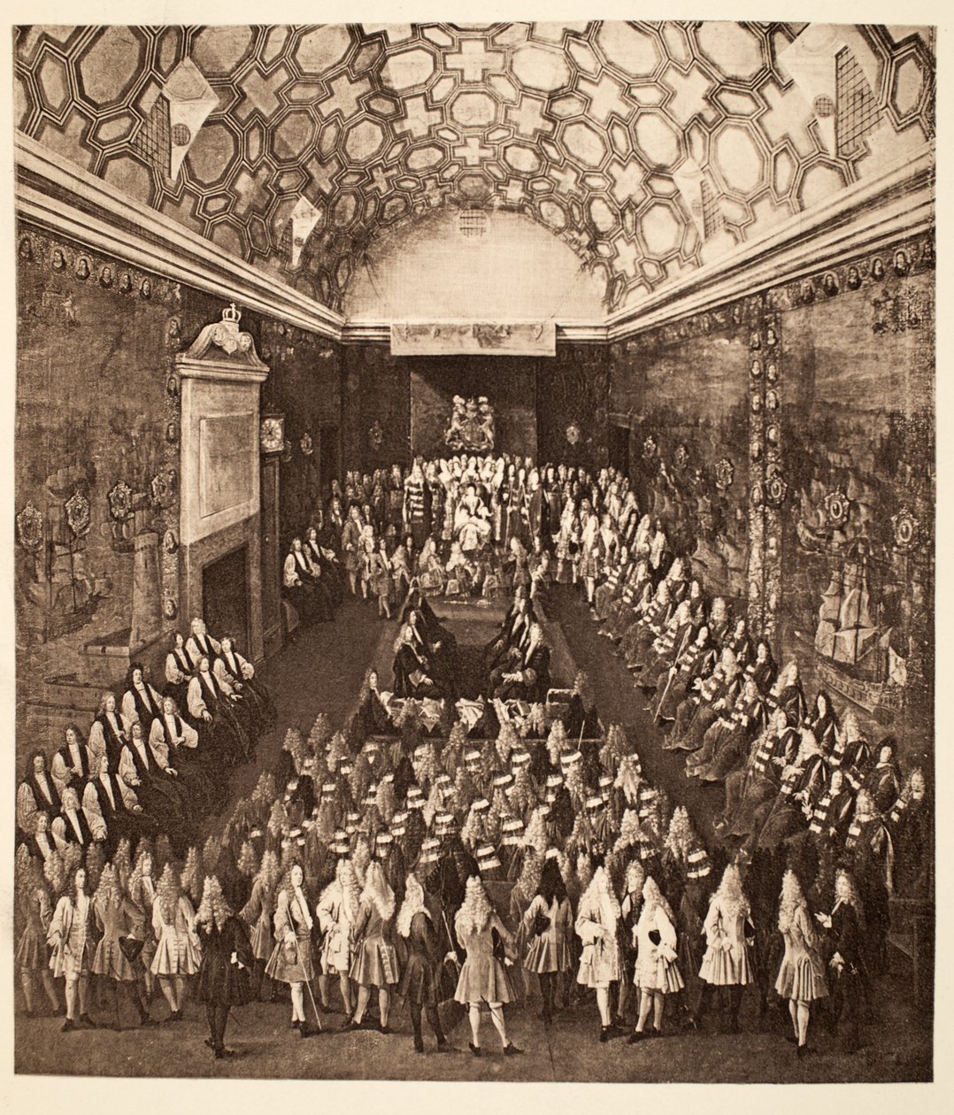 Královna Anna ve Sněmovně lordů, hospoda. 1902 (kolotyp) od Peter Tillemans