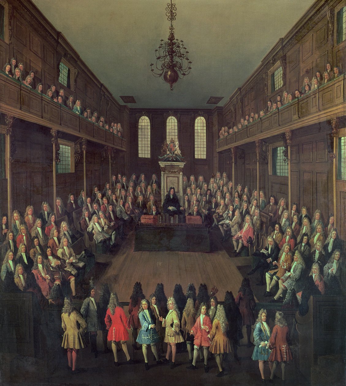 Dolní sněmovna v zasedání, 1710 od Peter Tillemans