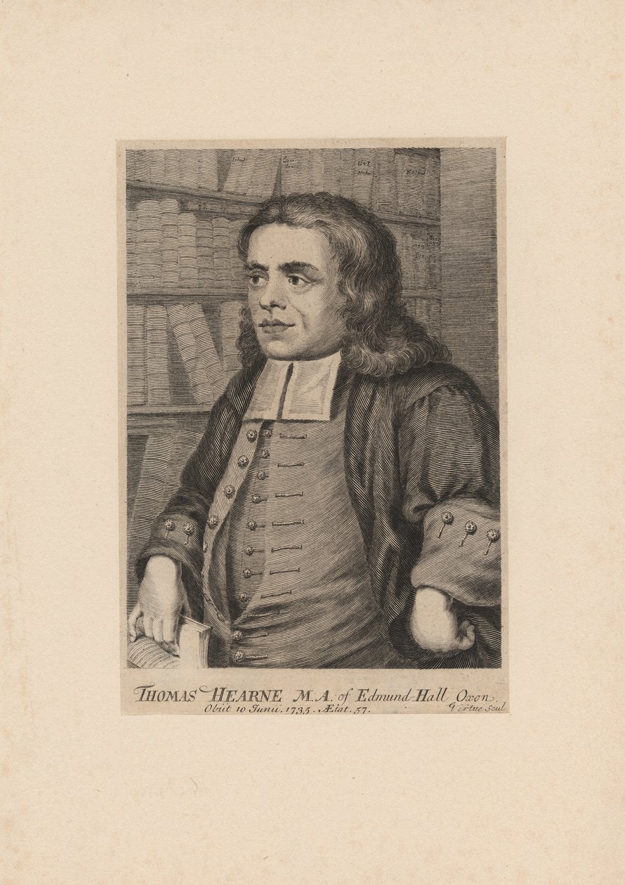 Thomas Hearne, ryl George Vertue (1683-1756), kolem 1735 od Peter Tillemans