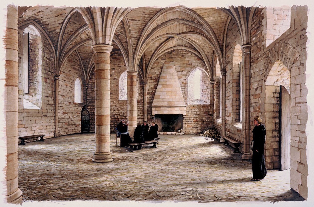 Battle Abbey, 12. století, c1990-2010 od Peter Urmston