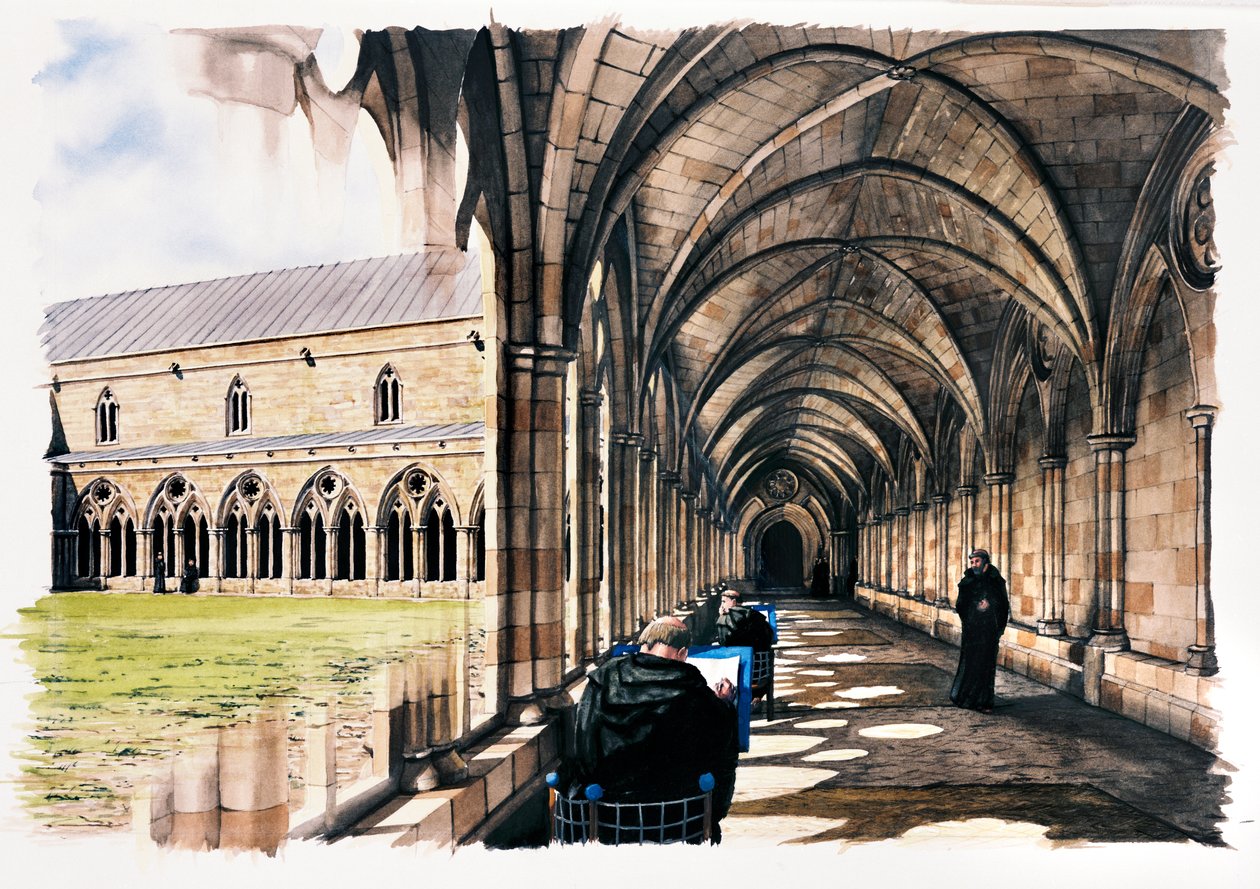 Battle Abbey, 13. století, c1990-2010 od Peter Urmston