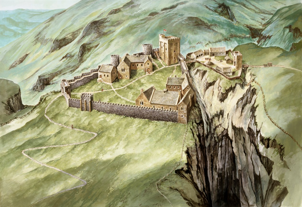 Hrad Peveril, 14. století, c1990-2010 od Peter Urmston