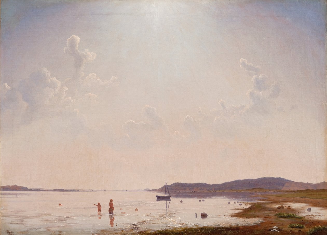 Pohled na fjord Roskilde u Frederikssundu, Zélandie od Peter Vilhelm Carl Kyhn