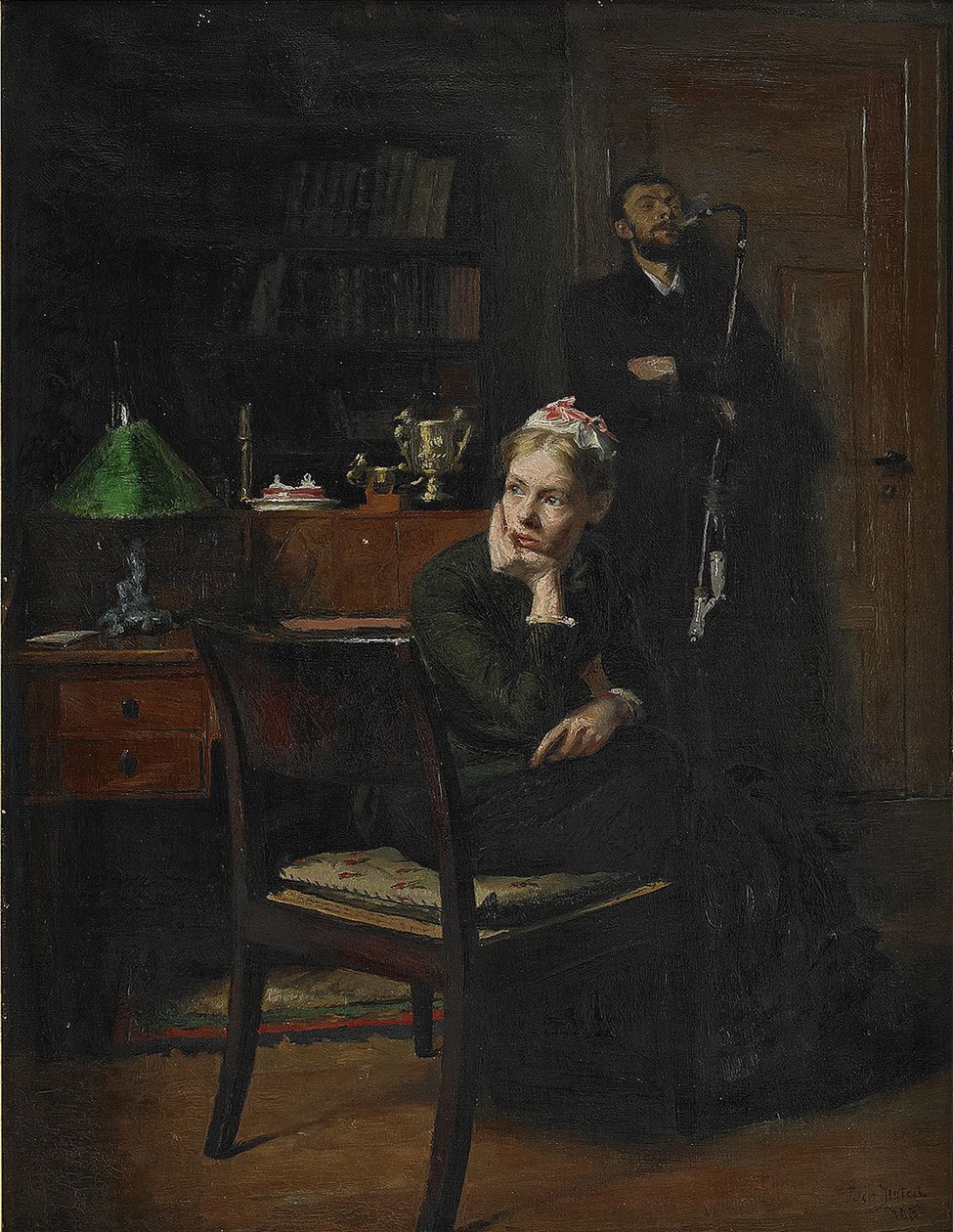 Rodinná scéna v interiéru, 1885 od Peter Vilhelm Ilsted