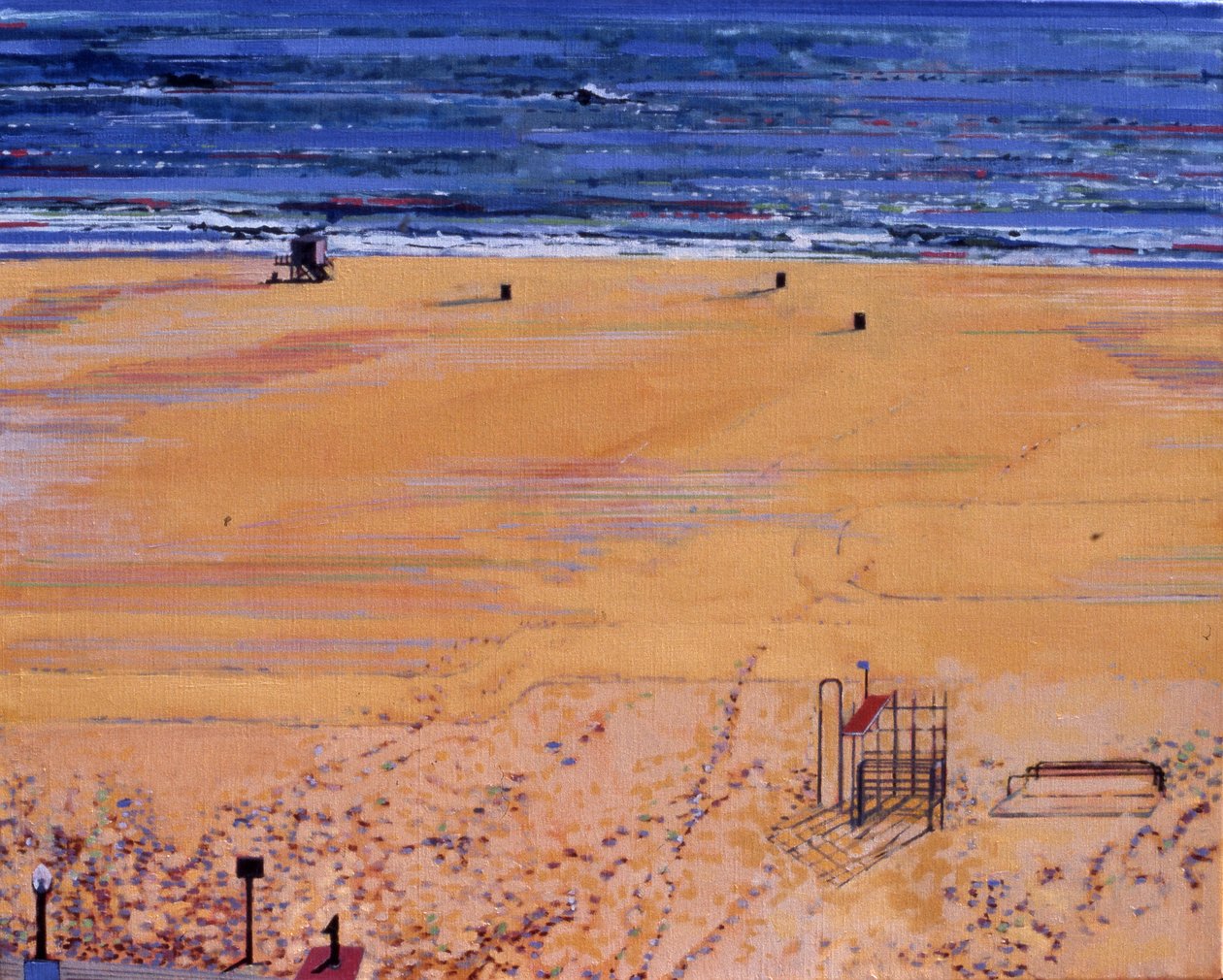 Z pláže: Santa Monica, 2003 (olej na plátně) od Peter Wilson