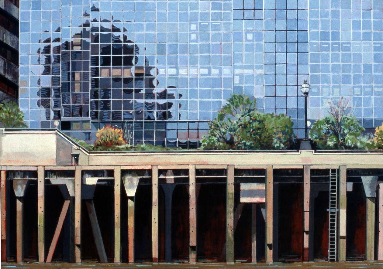 Poblíž London Bridge, 2006 (olej na plátně) od Peter Wilson