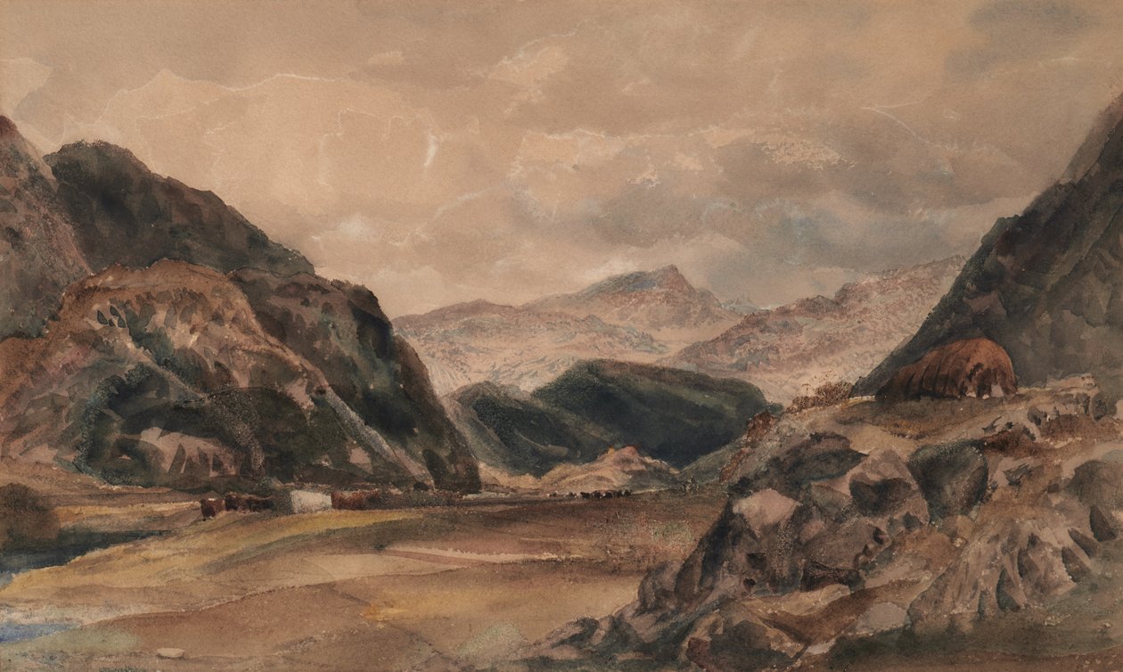 Beddgelert, Severní Wales od Peter de Wint