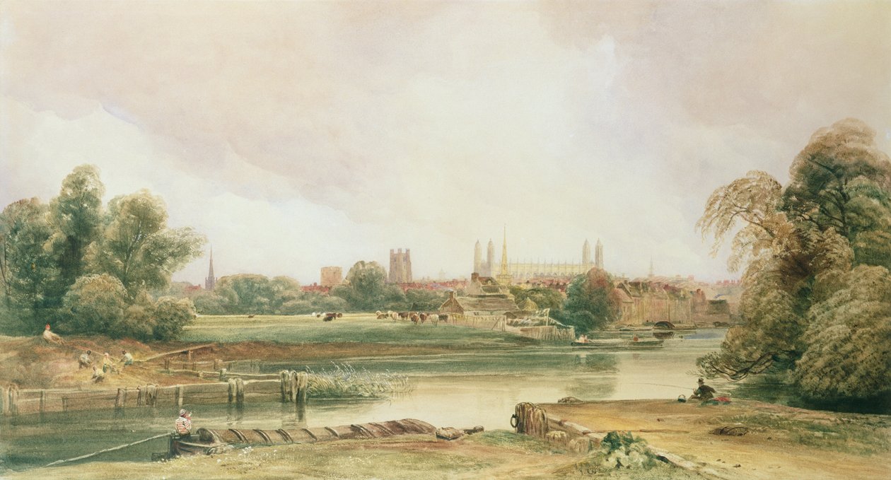 Cambridge (tužka a akvarel na papíře) od Peter de Wint