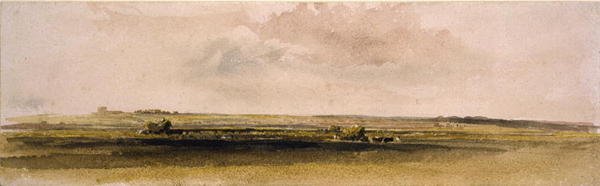 Výroba sena v Lincolnshire Wolds (akvarel na papíře) od Peter de Wint