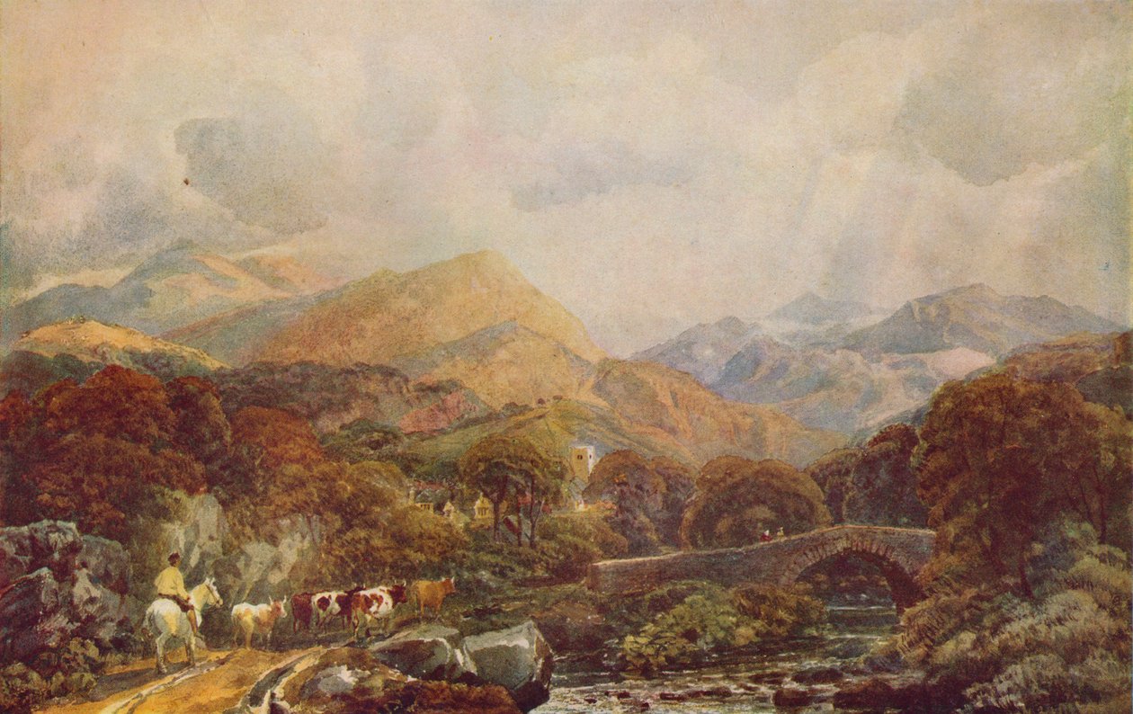 Horská krajina, c19. století od Peter de Wint