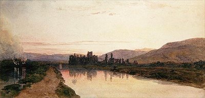 Neath Abbey, Glamorganshire, Večer (akvarel na papíře) od Peter de Wint