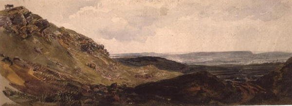 PD.128-1950 Middleham ve Wensleydale (akvarel a černá křída na papíře) od Peter de Wint