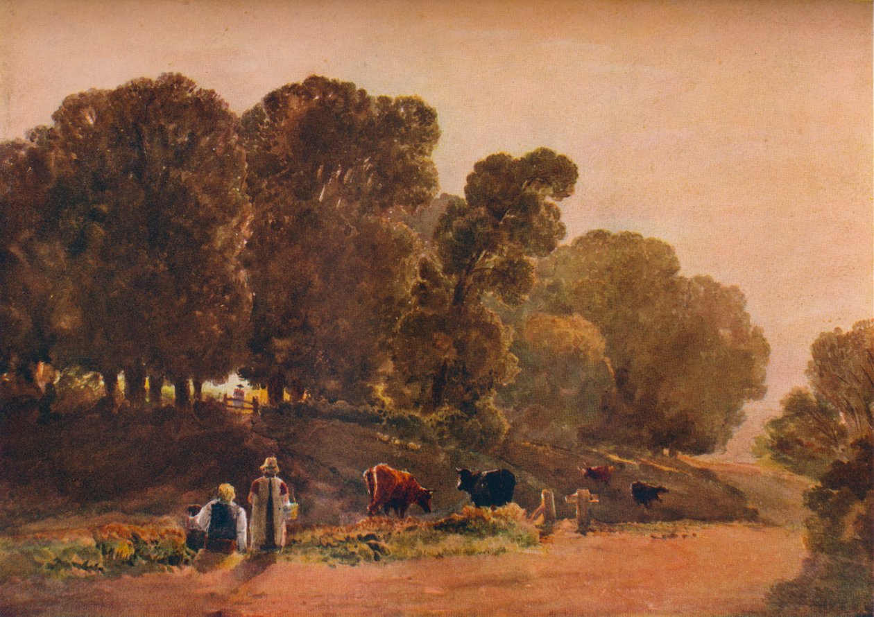 Cesta přes park, c19. století od Peter de Wint