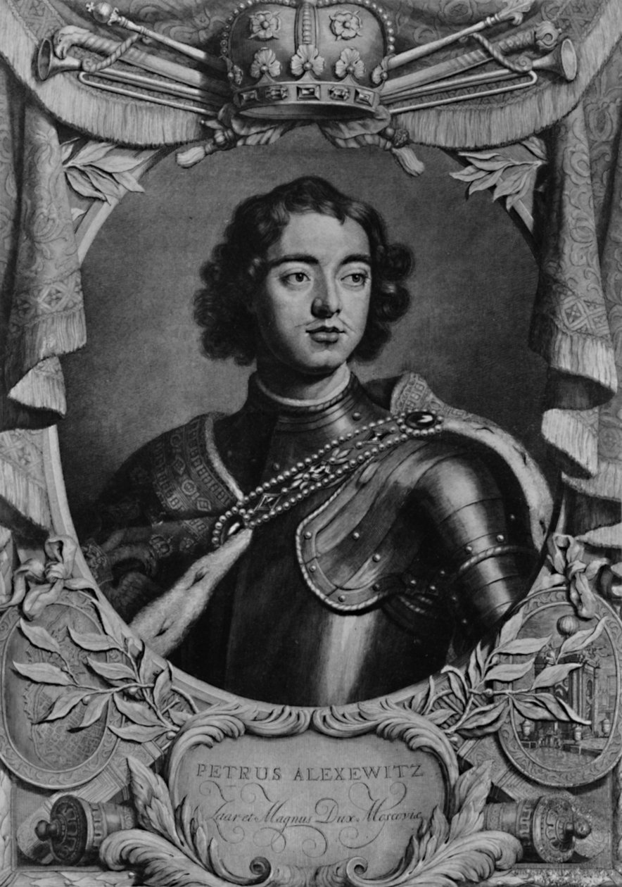 Petr Veliký, car Ruska, c1698 1894 od Peter van Gunst