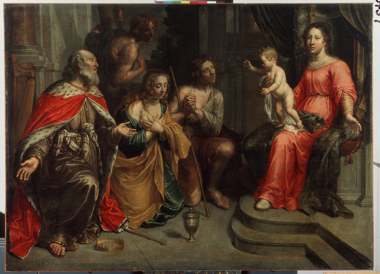 ""Hříšníci před Pannou"" (Hříšníci před Pannou) Malba od Peetera (Petera) van Linta (1609-1690) Státní muzeum pod širým nebem Palace Gatchina, Petrohrad ze 17. století od Peter van Lint