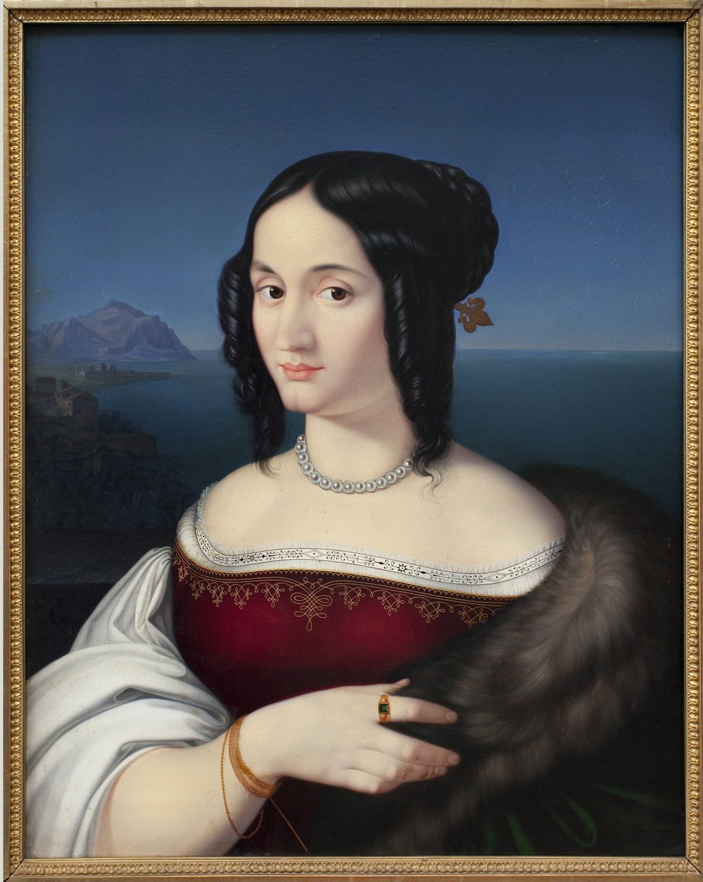 Carolina Grossi, umělcova první manželka. Obraz Peter von Cornelius (1783-1867), olej na plátně od Peter von Cornelius