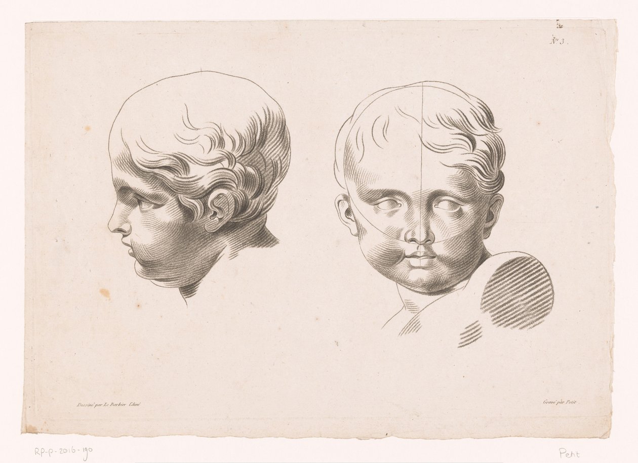 Dvě dětské hlavy Principy kreslení z přírody, díl pátý (název série) Vème Cahier De Principes Dessiné d