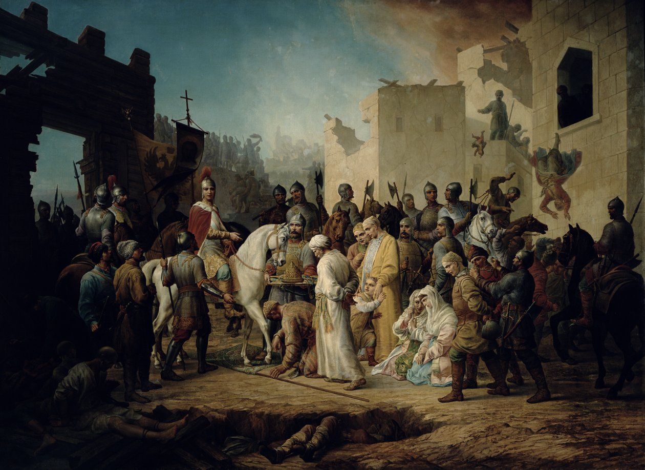 Car Ivan IV dobývá Kazaň v roce 1552, 1894 od Petr Mikhailovich Shamshin