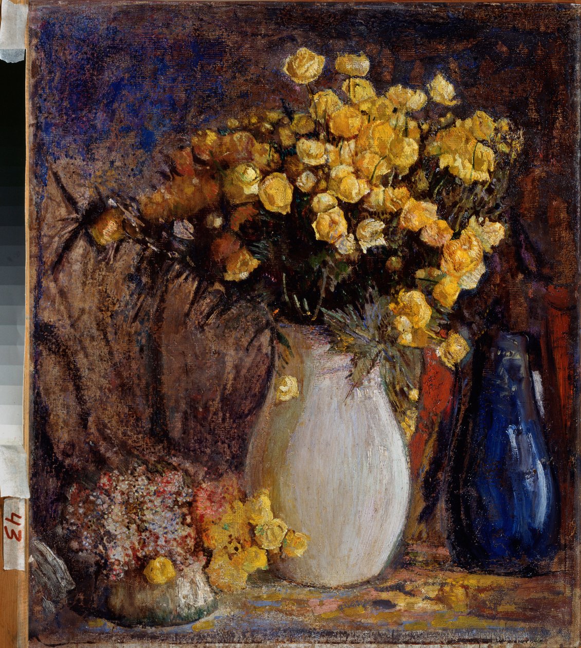 Nenuphars dans un vase blanc (Lekníny v bílém džbánu) - Malba Petra Ivanoviče Petrovičeva (Pyotr Petrovičev) (1874-1947), olej na plátně - ruské umění konce 19.-20. století, modernismus - Státní muzeum umění V Surikov, Krasnojarsk (Rusko) od Petr Ivanovic Petrovichev