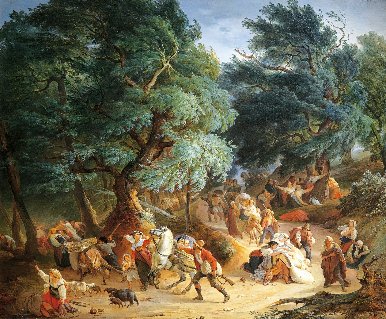 Zemětřesení v Rocca di Papa poblíž Říma od Petr Vasilievich Basin