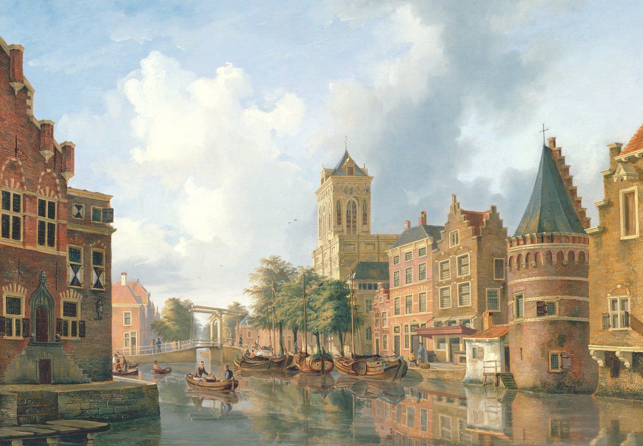 Scéna z ulice v Amsterdamu od Petrus Beretta