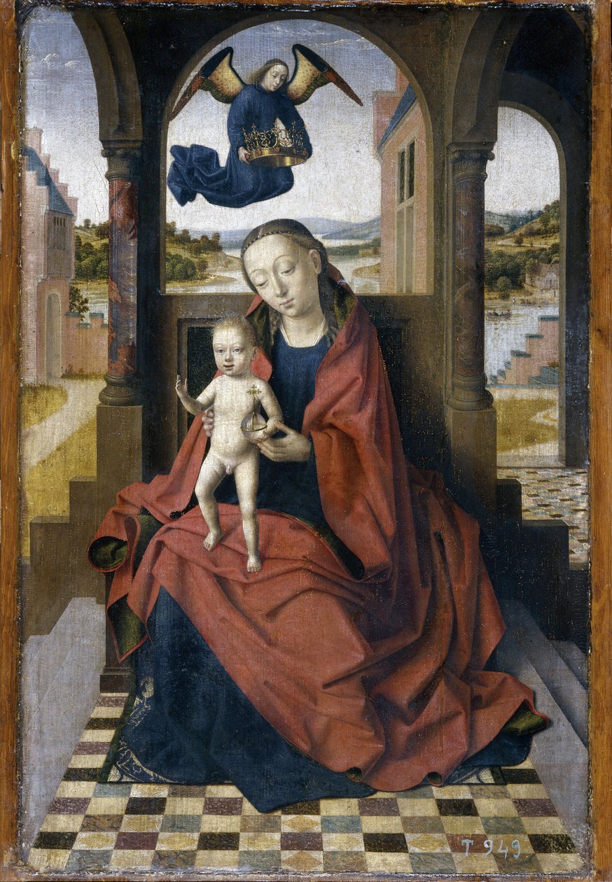 Madona s dítětem - Malba Petruse Christuse (1410/20-1476), olej na dřevě (49x34 cm), kolem 1460 - (Madona s dítětem - Olej na dřevě od Petruse Christuse od Petrus Christus