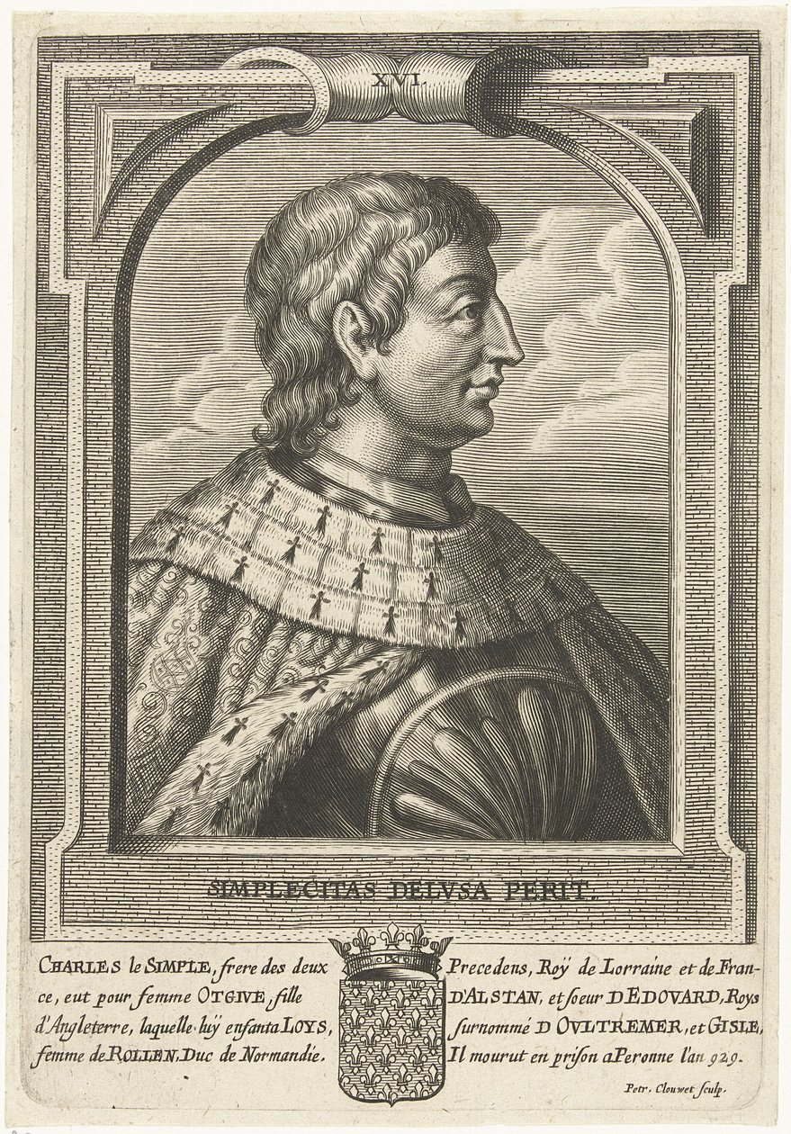 Karel III. Prostý, král Západní Francie od Petrus Clouwet