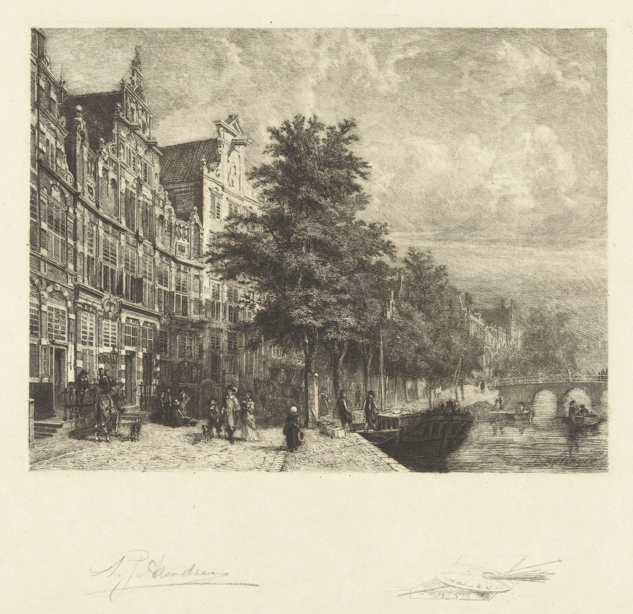 Pohled na Herengracht od Petrus Johannes Arendzen