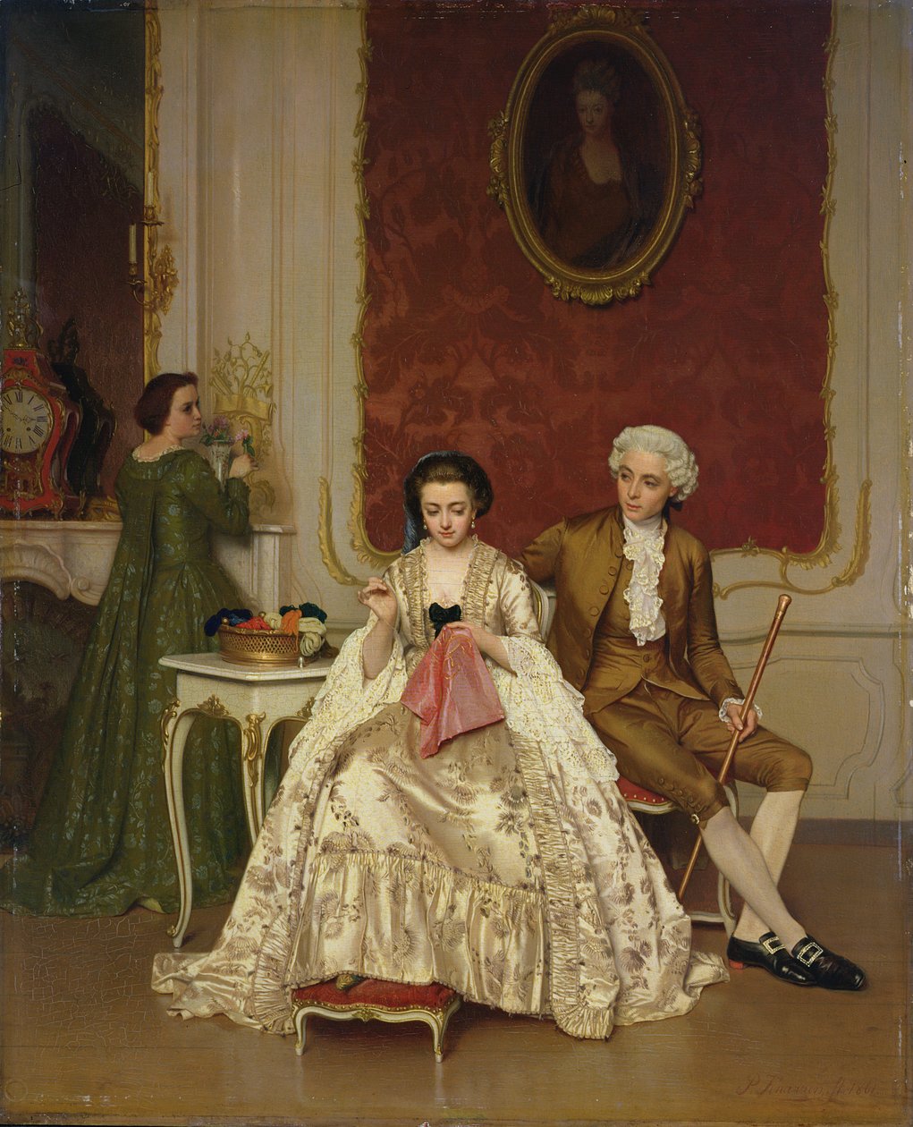 Žárlivost, 1861 od Petrus Renier Hubertus Knarren