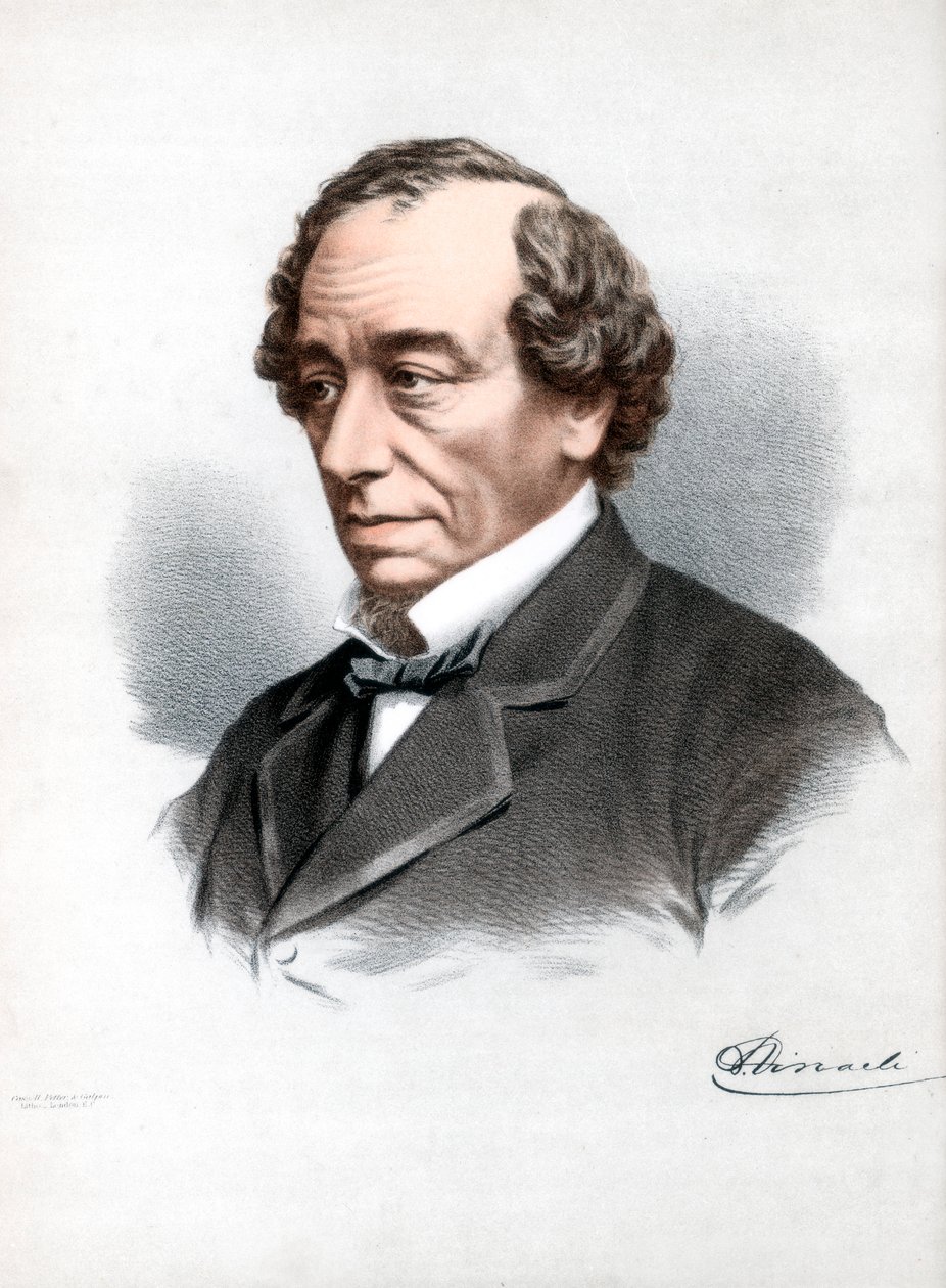 Benjamin Disraeli, 1. hrabě z Beaconsfield, britský konzervativní státník, c1890. od Petter and Galpin Cassell