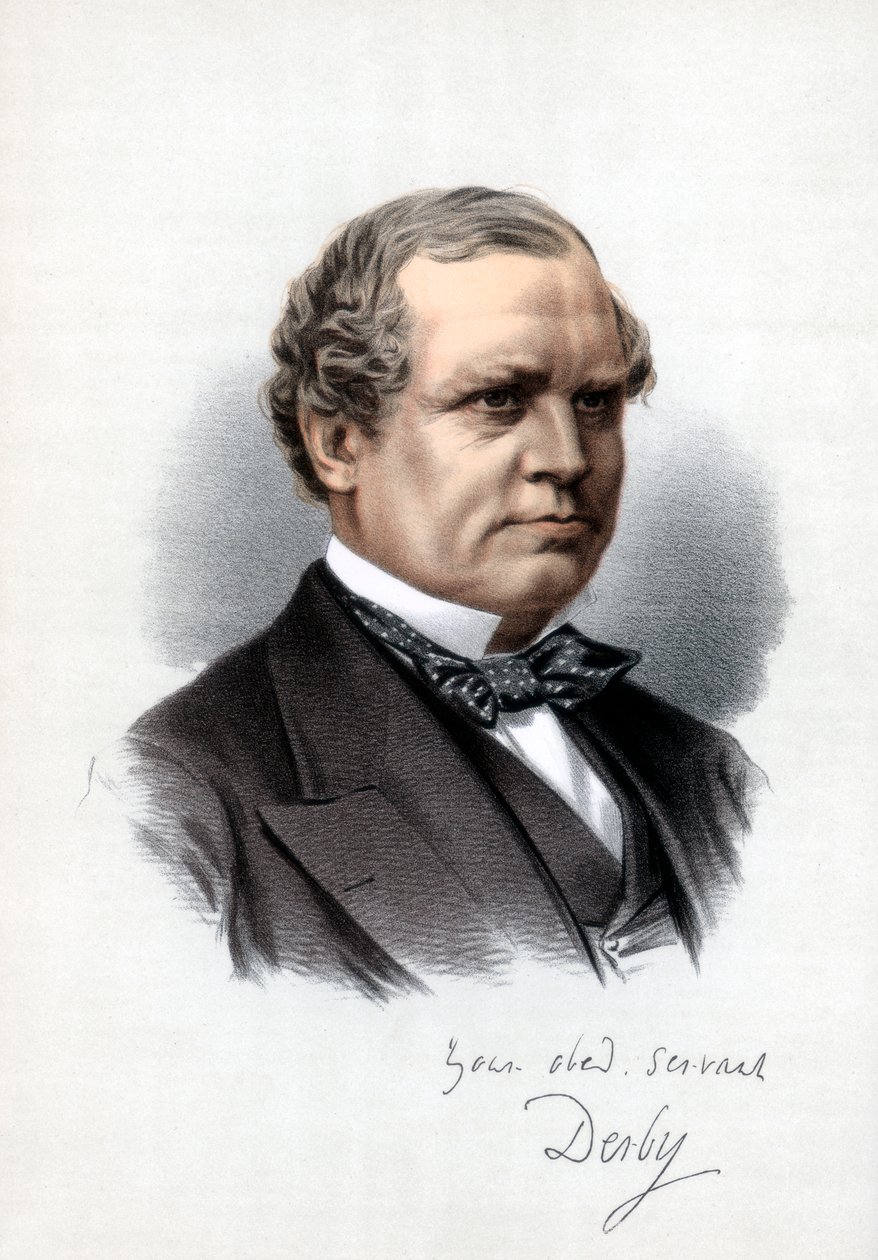 Edward Henry Stanley, 15. hrabě z Derby, předseda vlády Spojeného království, c1890. od Petter and Galpin Cassell