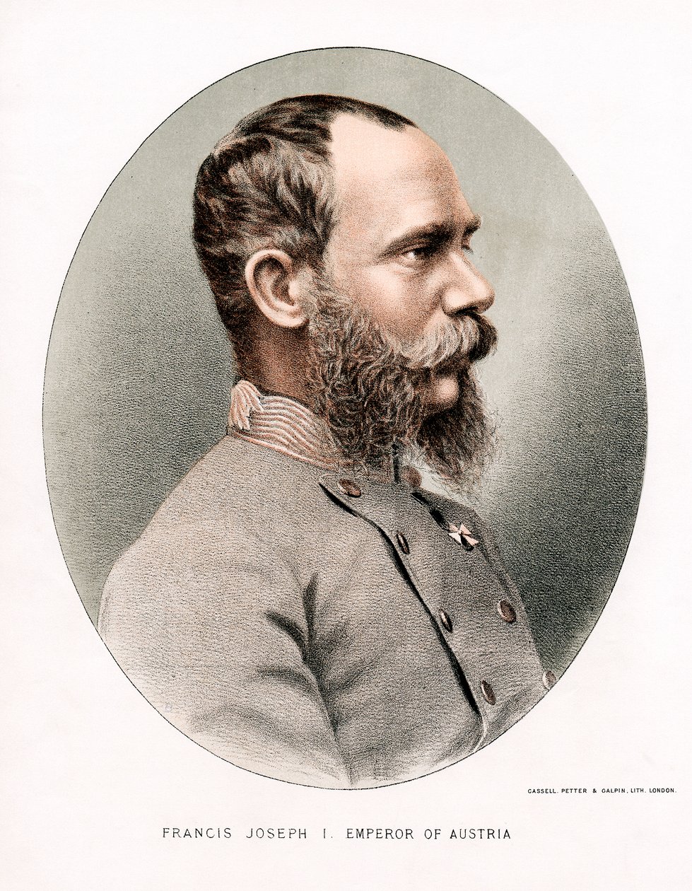 Franz Joseph, císař rakouský, c1880 od Petter and Galpin Cassell