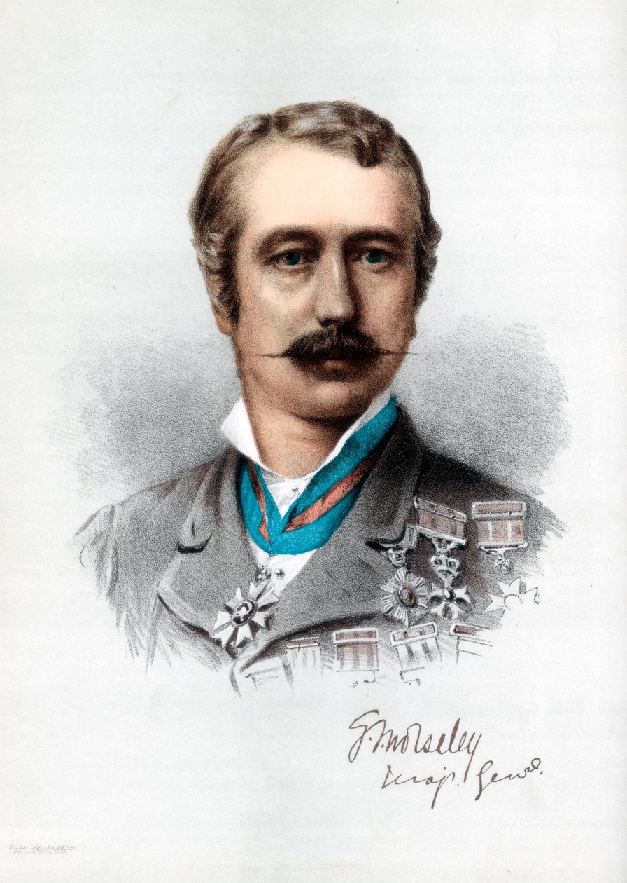 Garnet Joseph Wolseley, 1. vikomt Wolseley, britský voják irského původu, c1890. od Petter and Galpin Cassell