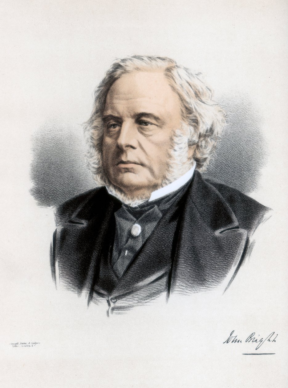 John Bright, britský radikální a liberální státník, c1890. od Petter and Galpin Cassell